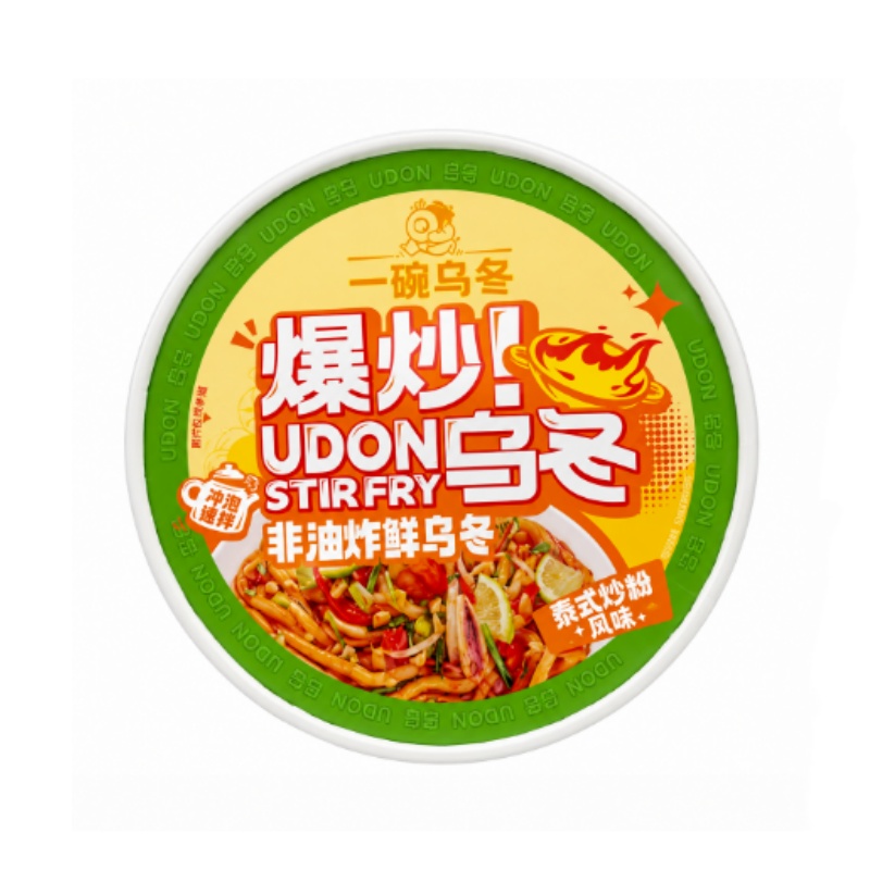 Snabbnudlar Bowl Wokade Udon Nudlar Thailändsk Stil 288g YWWD Kina