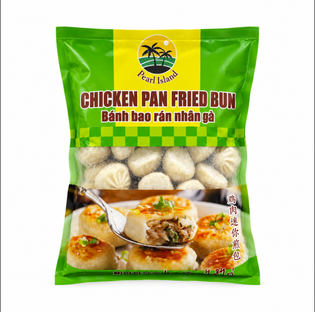 Stekt Bao Med Kyckling Fryst 800g Pearl ISand Kina