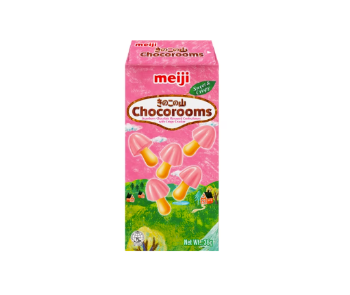 Strawberry/Chocolate Biscuits Chocorooms 40g Meiji Singapore