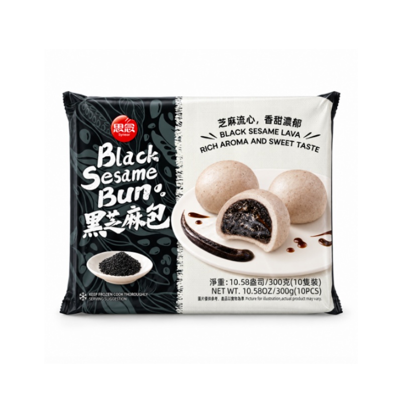 Steamed Bread Filling With Sesame Pasta Frozen 300g Synear Taiwan