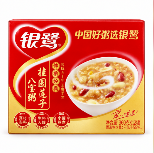桂圆八宝粥 360gx12st/箱 银鹭 中国