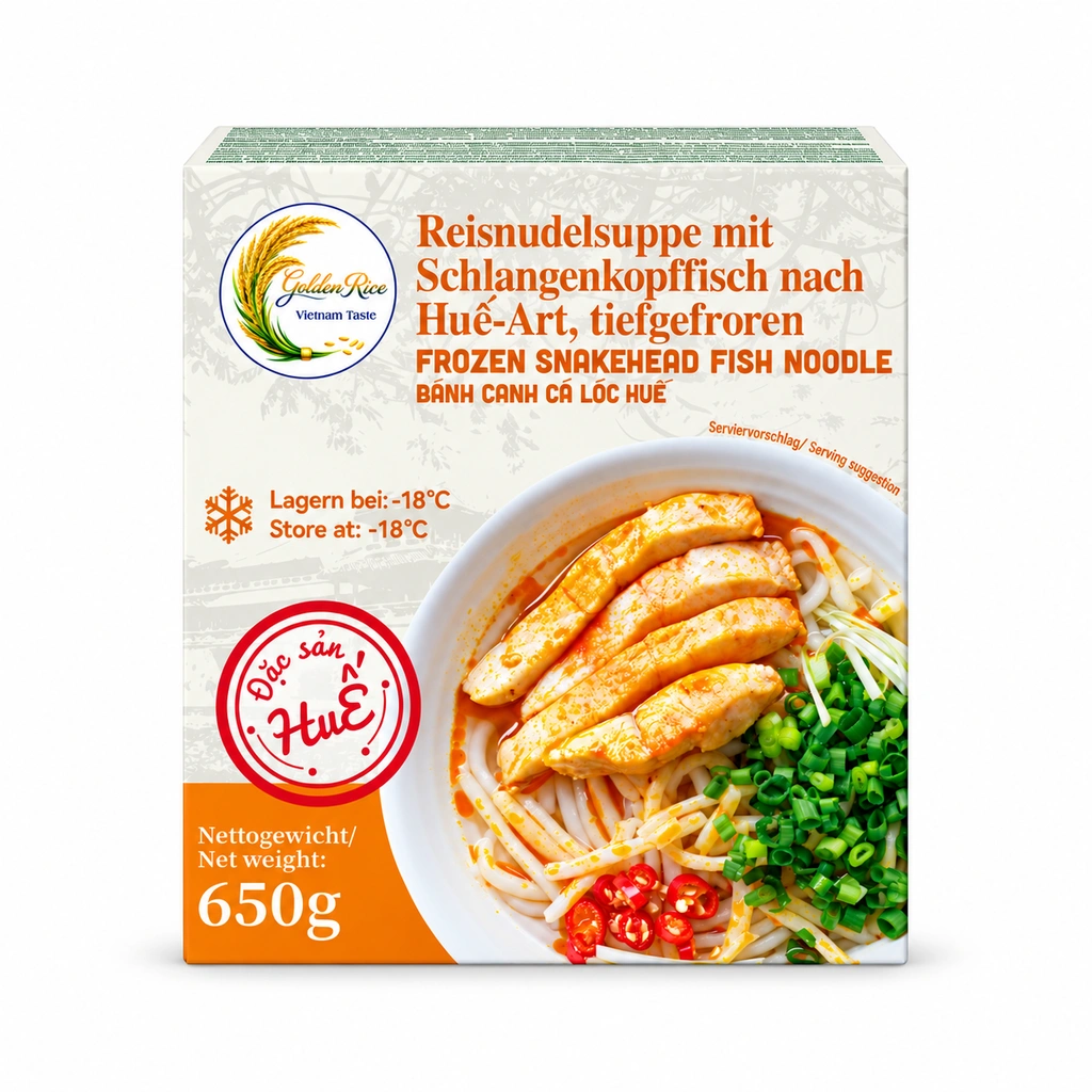 Risnudlarsoppa Med Ormhuvudfisk (Hue-stil) Fryst 650g GR Vietnam