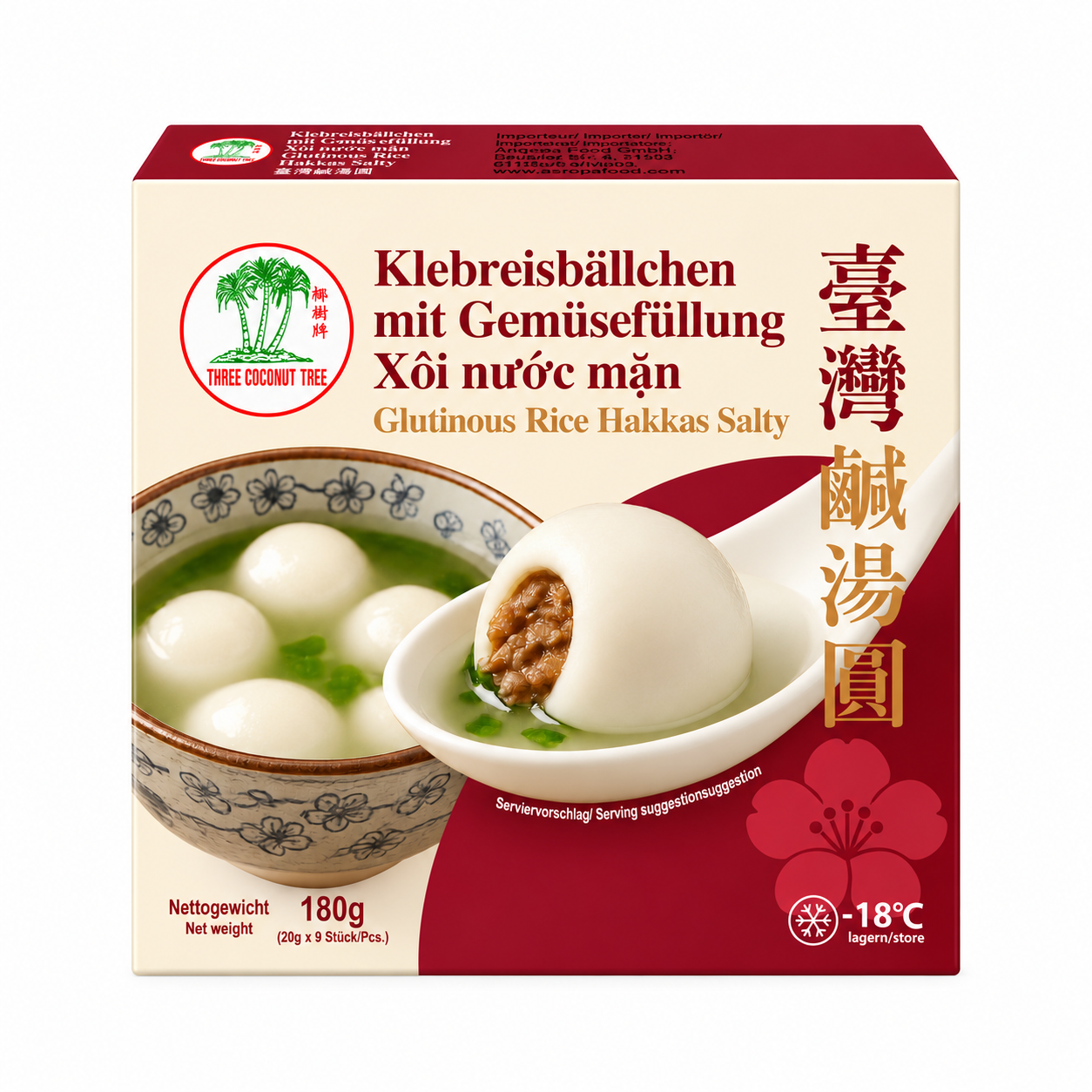 Risbollar Med Hakka-Stil (Saltad) Fryst 180g TCT Kina