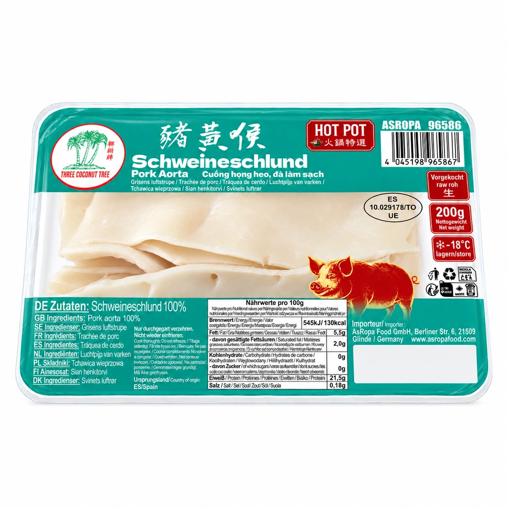 Pork Aorta Zhu Huang Hou Frozen 200g TCT Spain