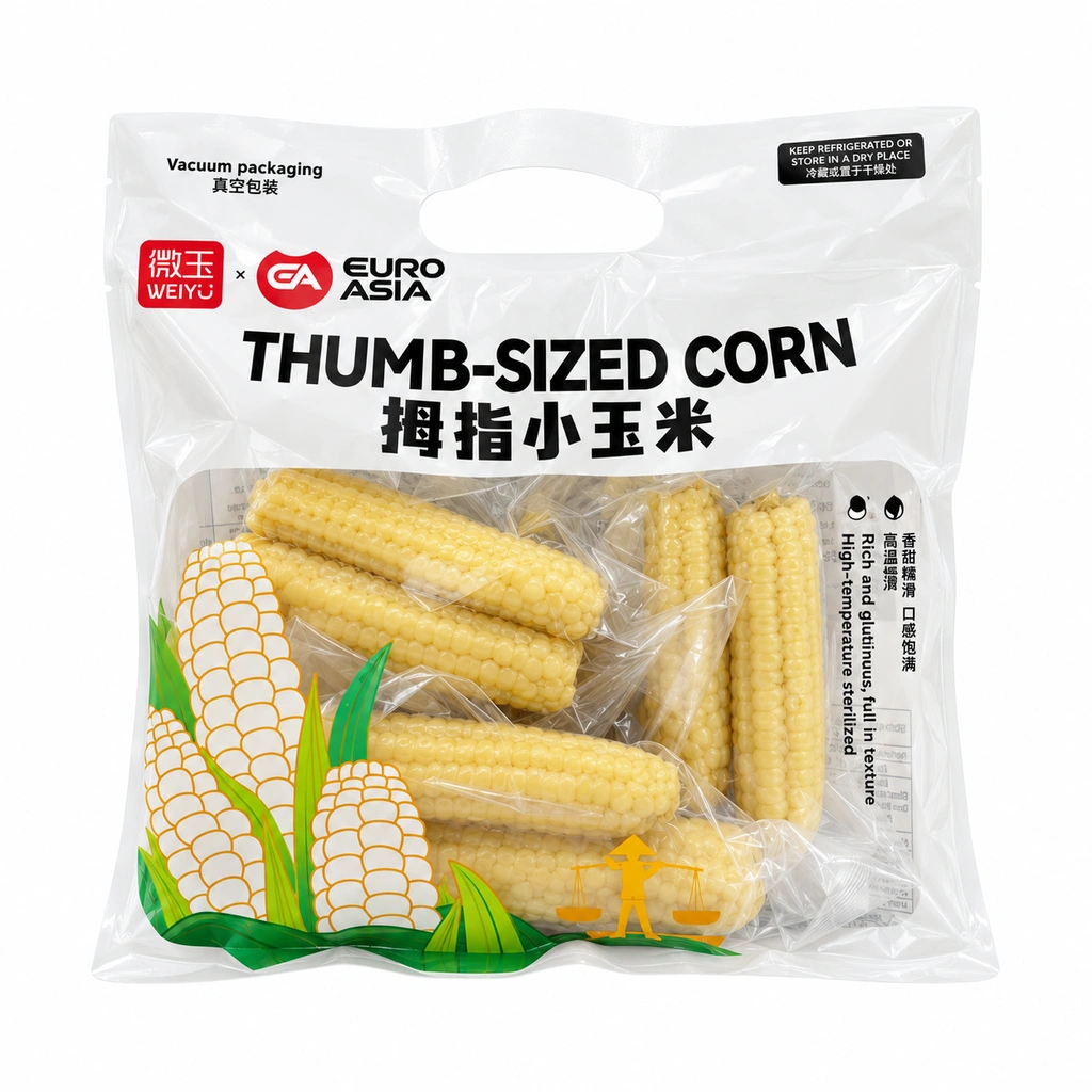 Mini Majs i Vakuumpåse 600g Euro Asia Kina