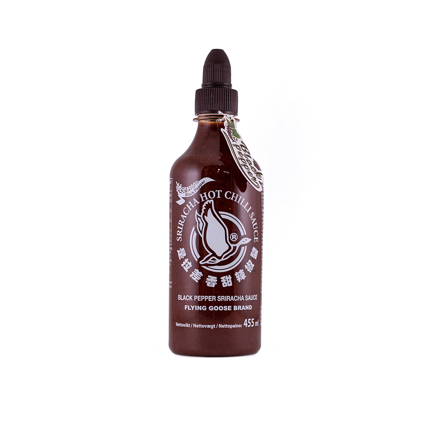 Sriracha Black Pepper Sauce 455ml Flying Goose Thailand