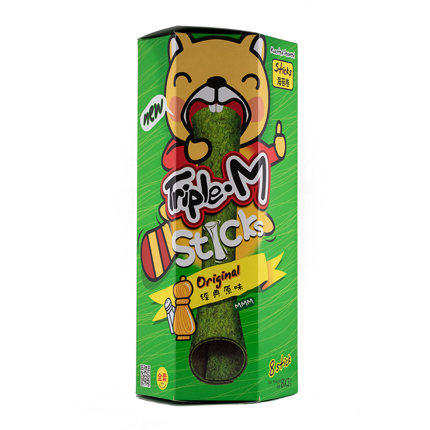 烤海苔卷 原味 3gx9pcs /包 Triple-M 泰国