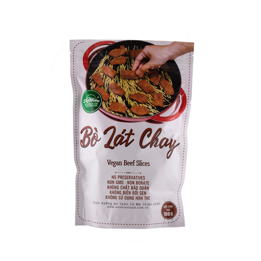 Vegan Sojaprotein Beef Slices/Bo Lat Chay 150g An Nhien Food Vietnam