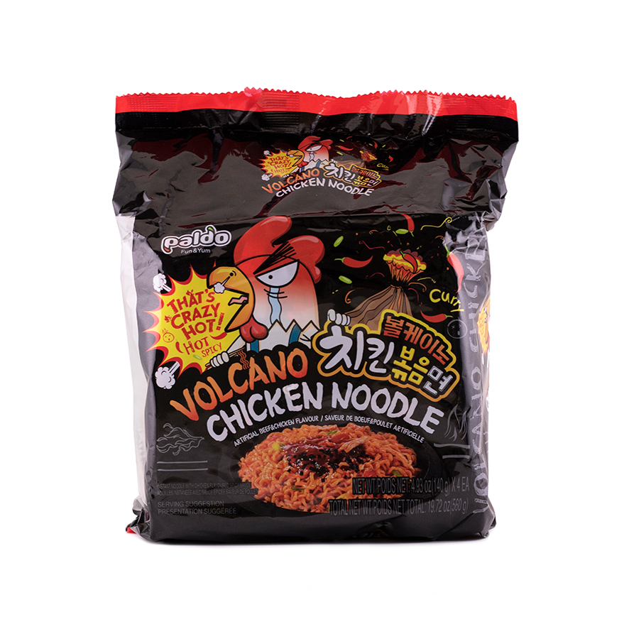 Instant Noodles Volcano Chicken Crezy Hot 140gx4pcs Paldo Korea