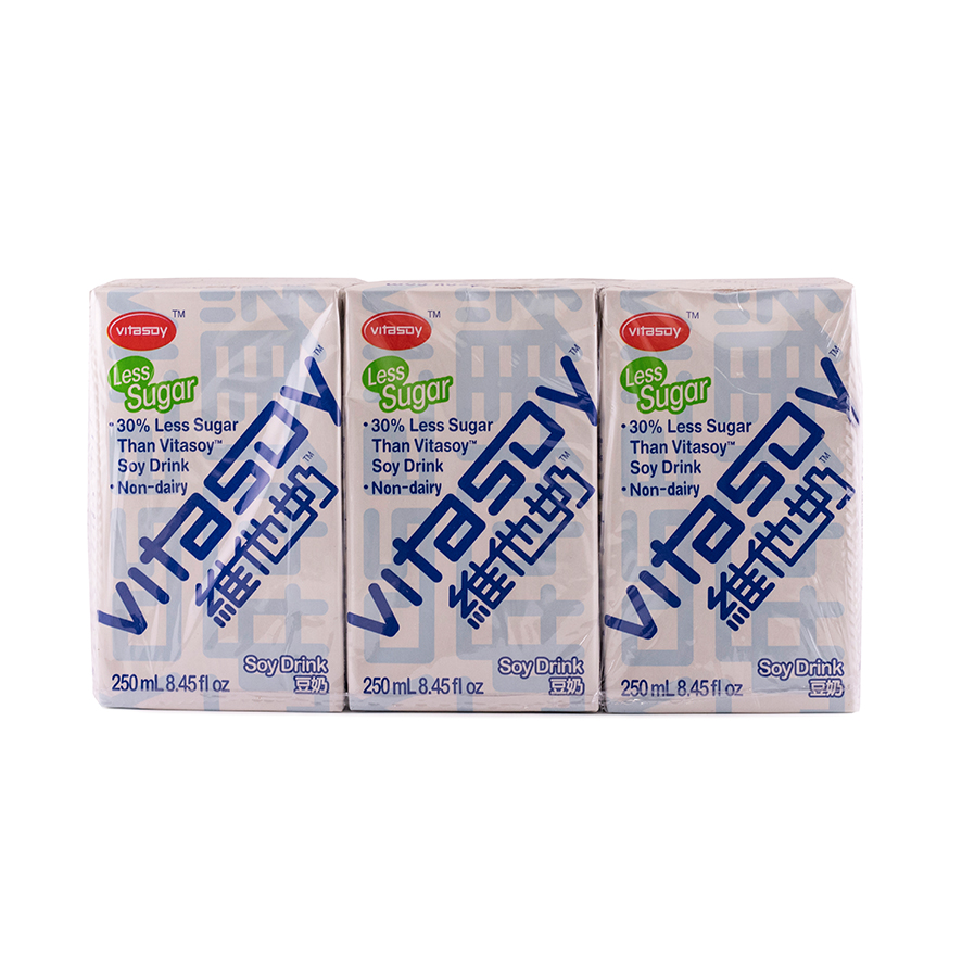 Sojadryck Mindre Socker 250mlx6st Vita Kina