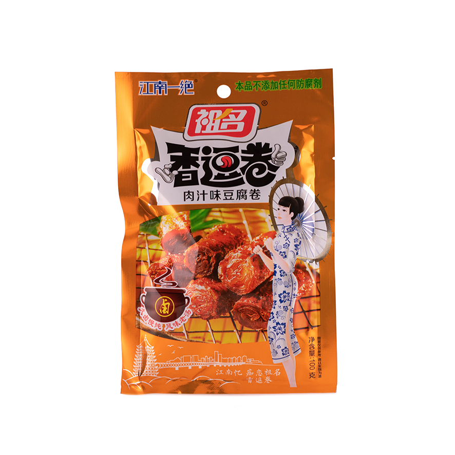 香逗卷 肉汁味豆腐卷 100g 祖名中国