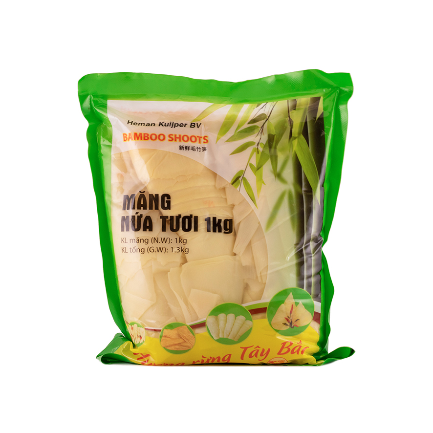 Pre-cooked Bamboo Tip / Mang Nua Tuoi 1000g Heman Vietnam