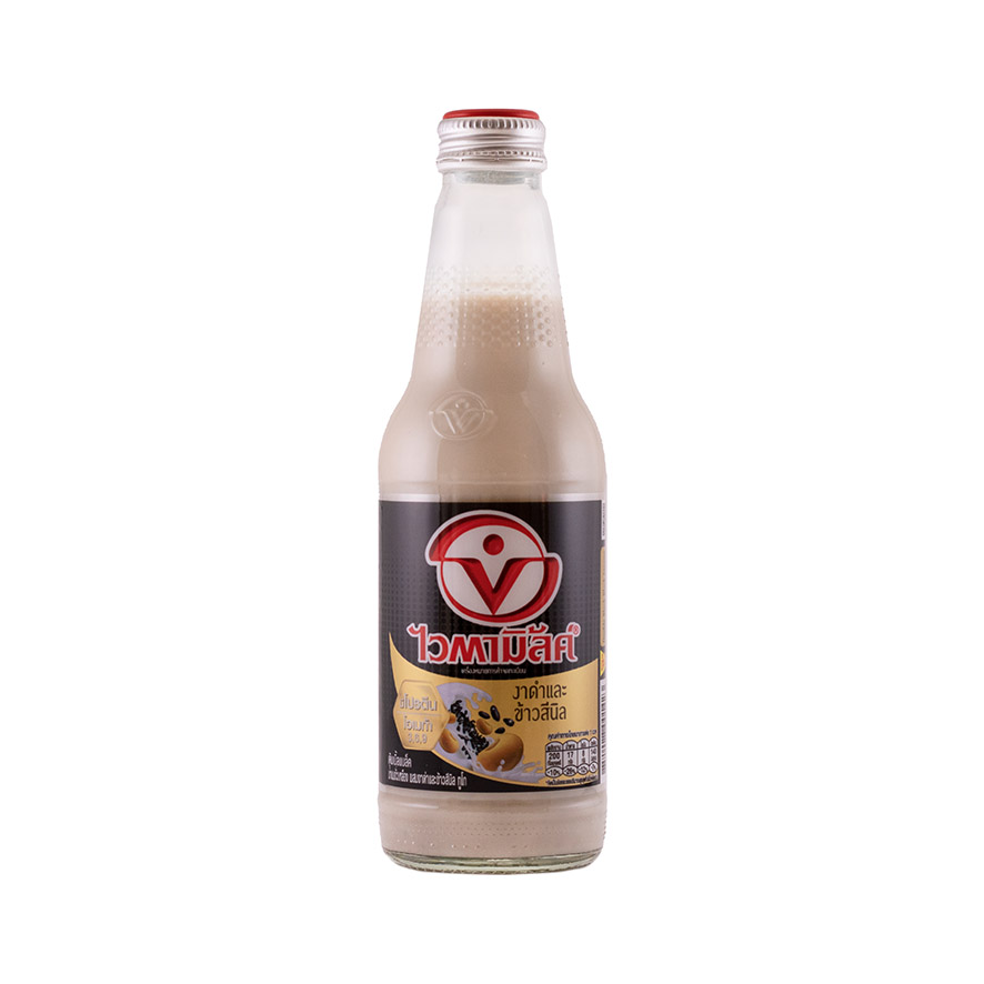 Best Before: 2023.04.24 Black Sesame-Soy Drink 300ml/Bottle Vitamilk Thailand