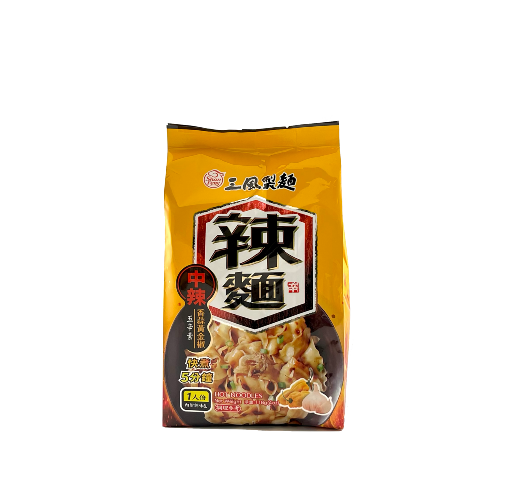Instant Noodle Medium Spicy With Garlic / Pepper 118g Shan Fen Taiwan
