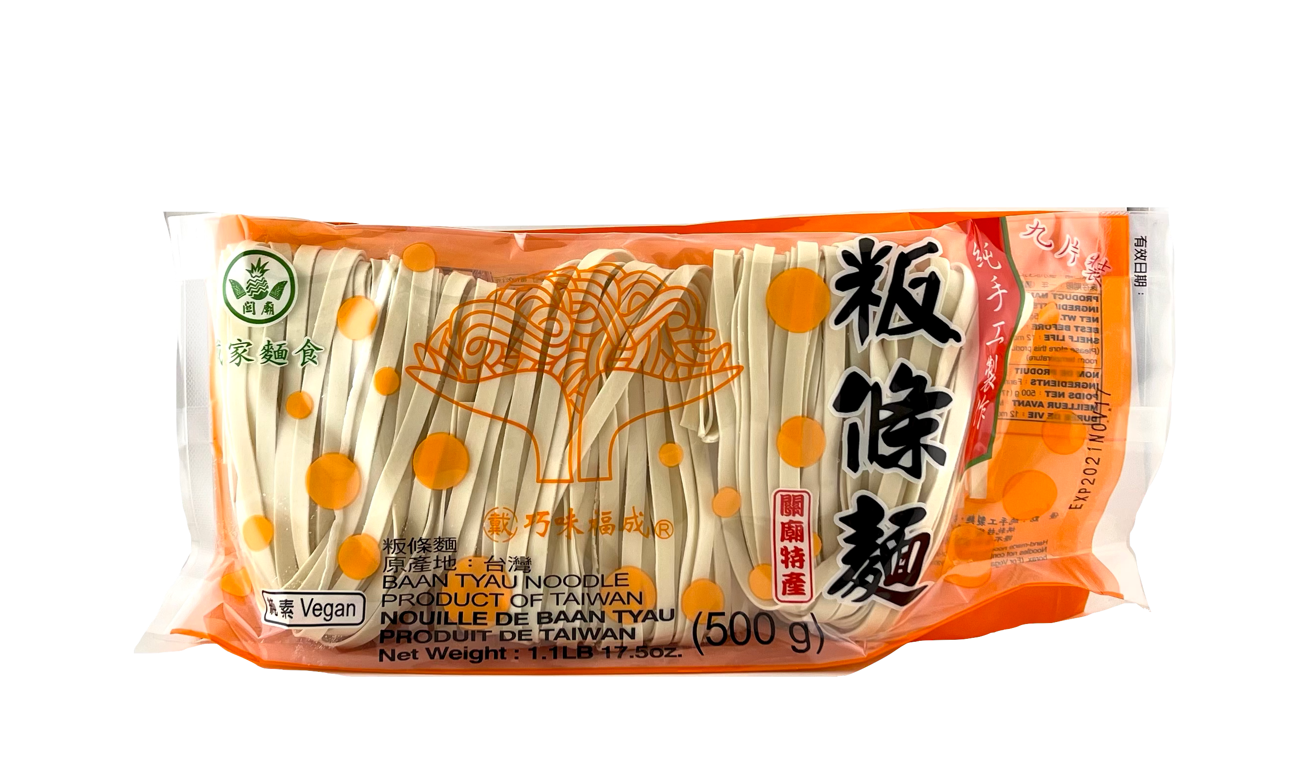 Noodles Baan Tyau 500g Fuchen Taiwan