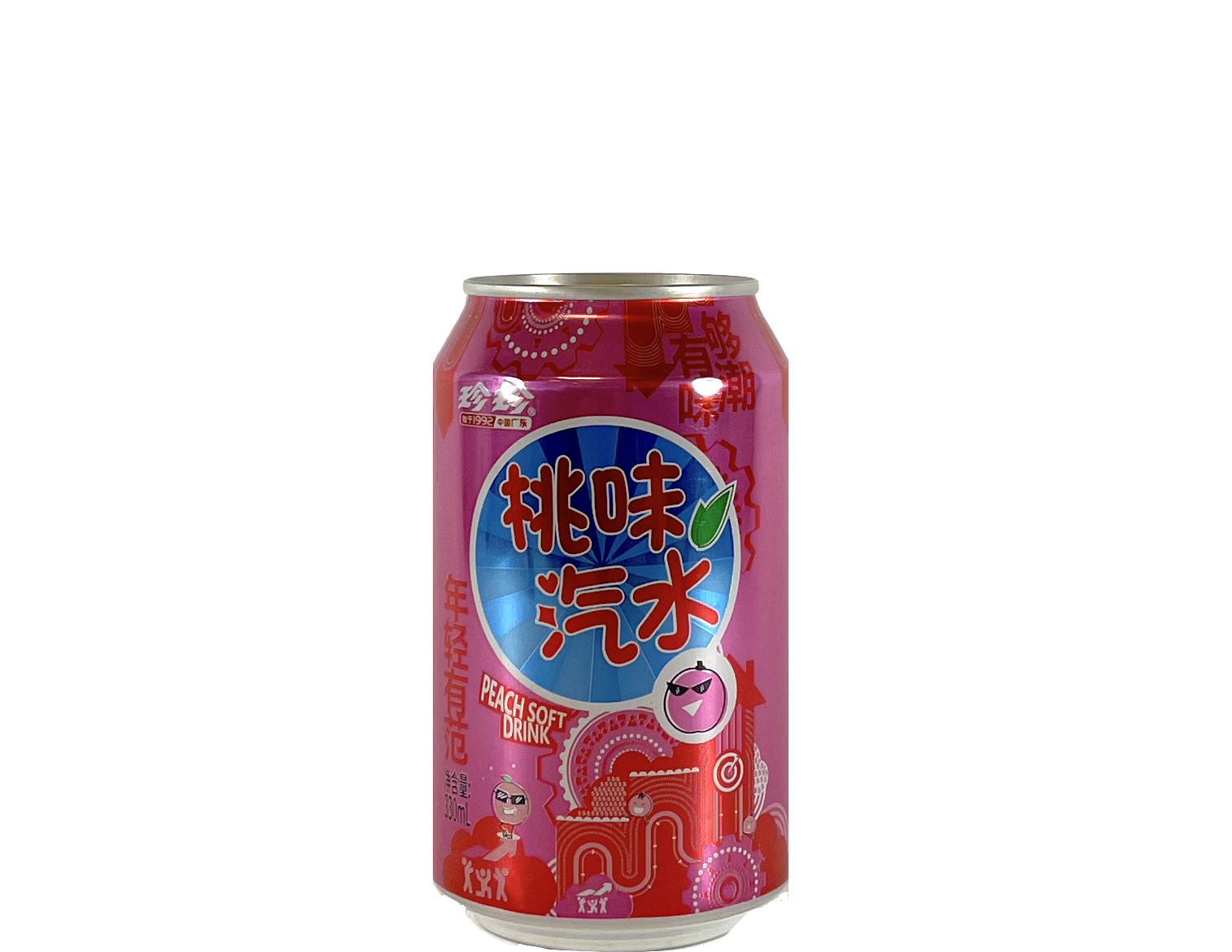 Dryck Soda Persika 330ml Zhen Zhen Kina