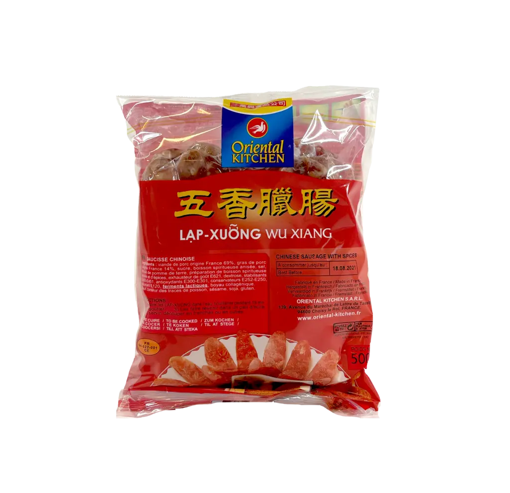 Fläsk Korv Lap-Xuong Wu Xiang Chiew 500g Oriental Kitchen Frankrike