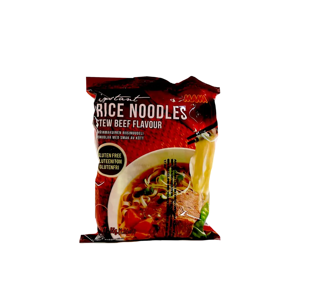 nstant Rice Noodle Stew Beef Flavour 55g Mama Thailand