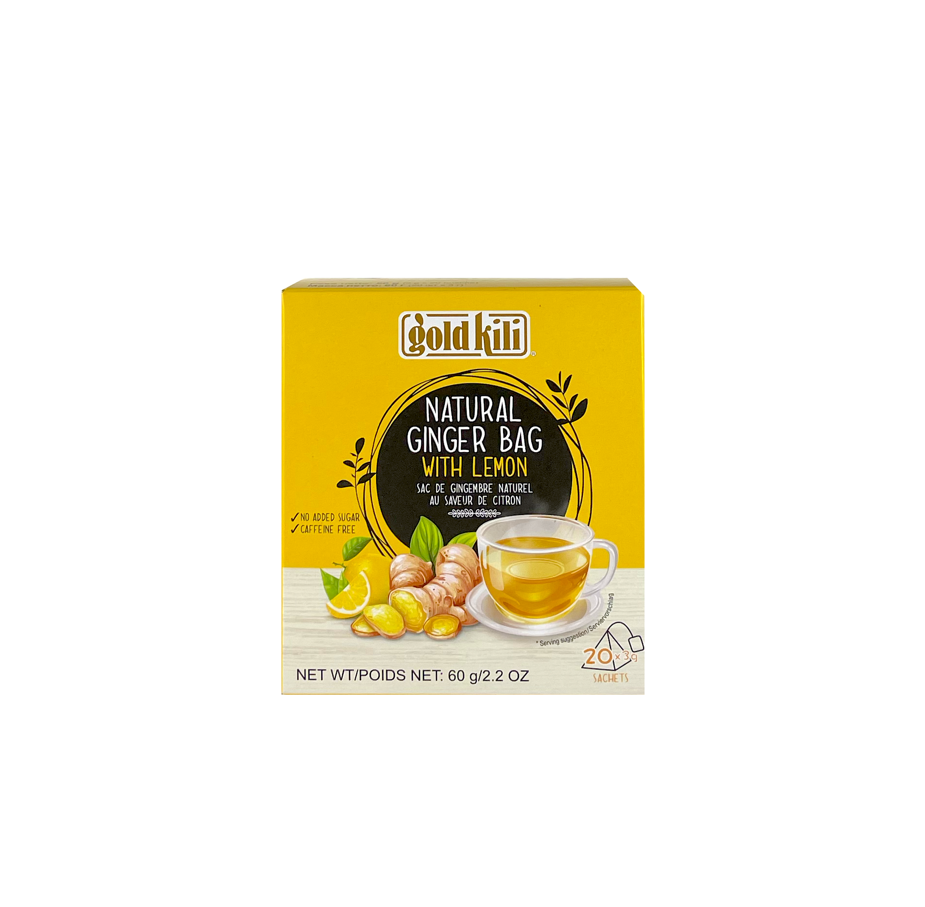 Instant Drink Ginger With Lemon Flavor 3gx20pcs / Pack Gold Kili Singapore