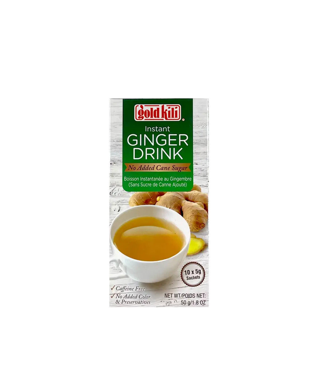 Instant Drink Ginger Suger Free 5x10pcs / Pack Gold Kili Singapore