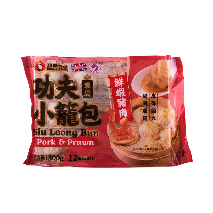Fläsk&Räkor Dumpling/Siu Loong Bun Fryst 300g Kung Fu Food