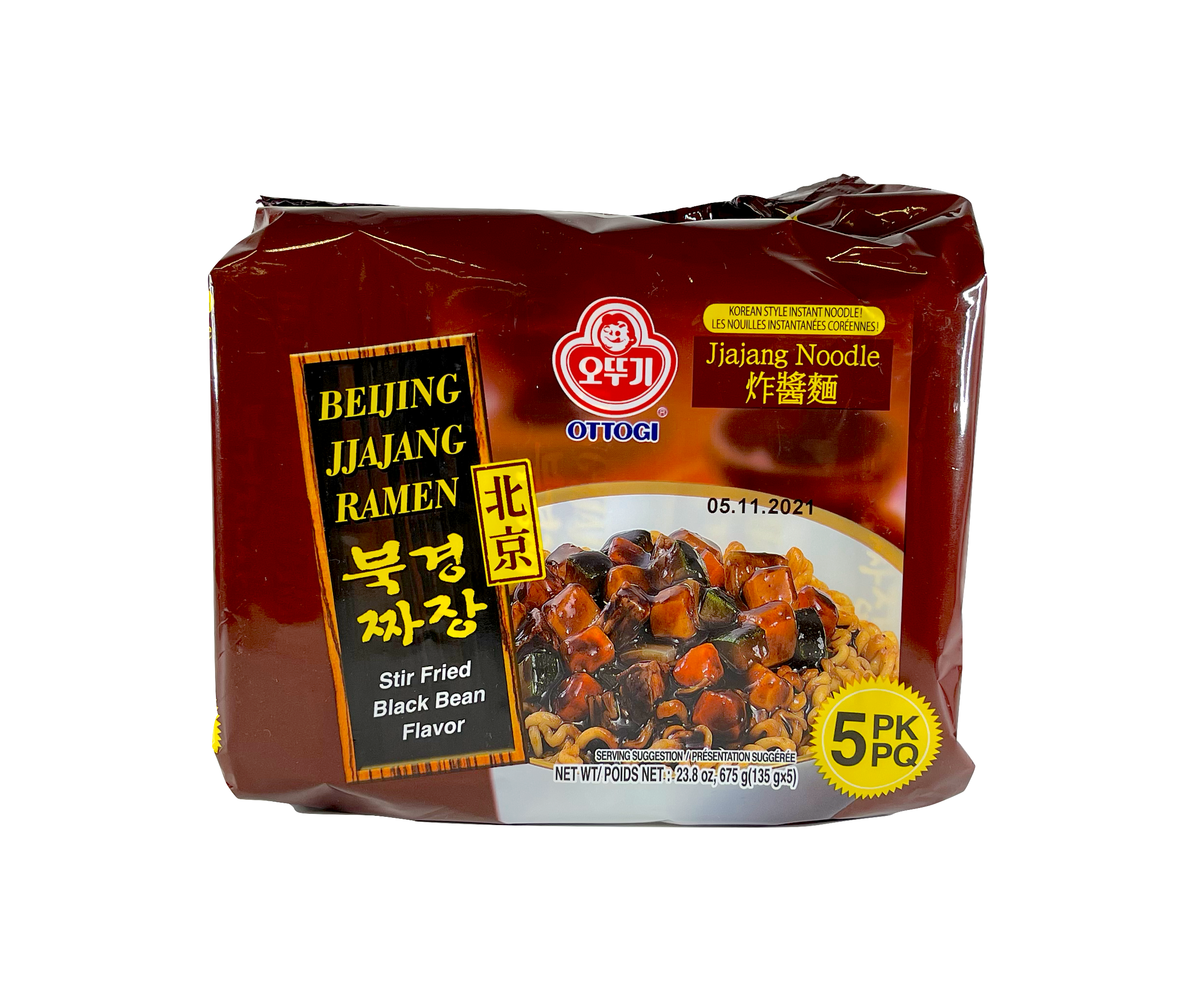 Instant Noodles Beijing Jiajang / Stir Fried Black Bean Flavour 135gx5pcs ZJM Ottogi Korean