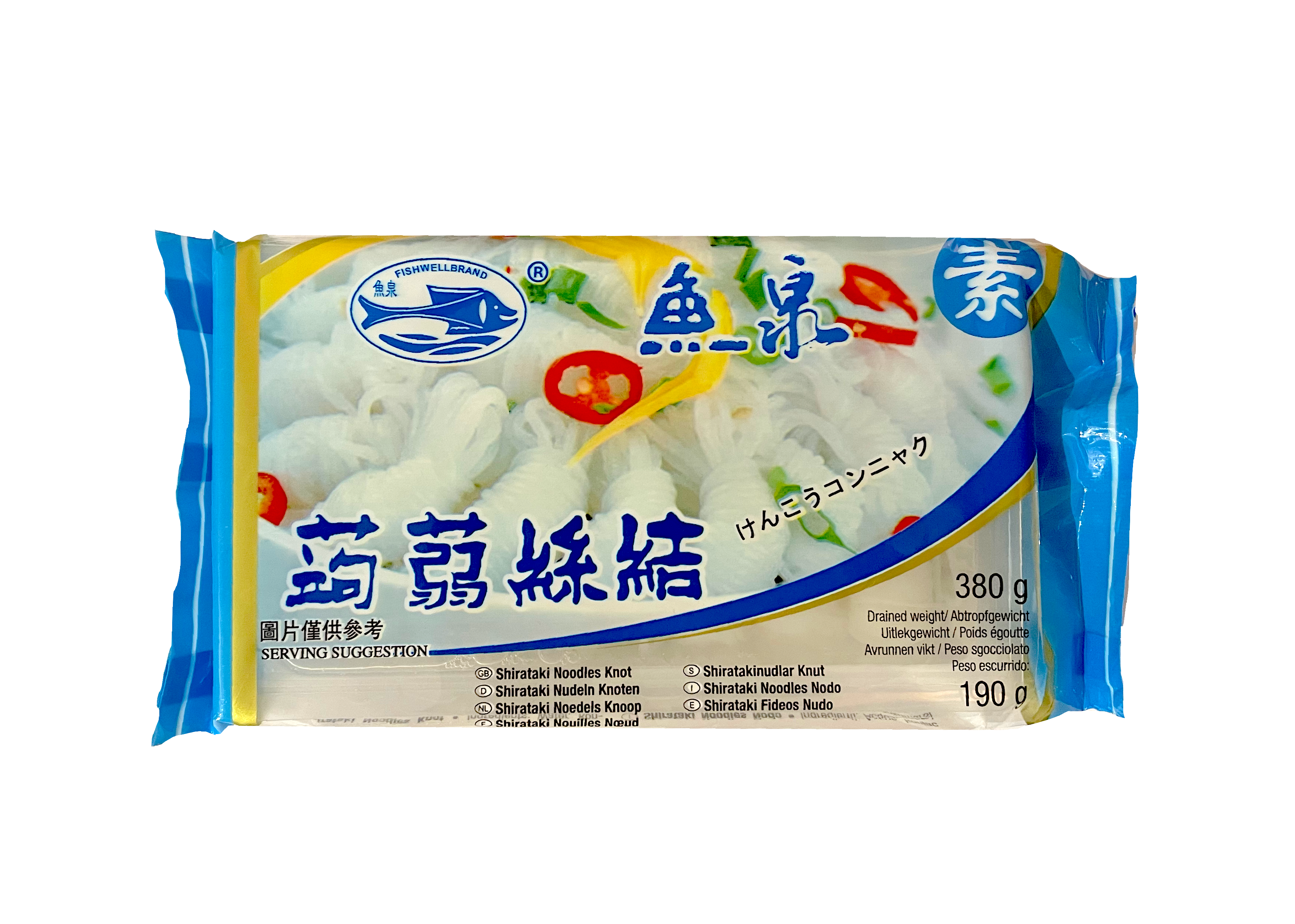 Shirataki Konjac Nudlar/Knot 380g Fishwell