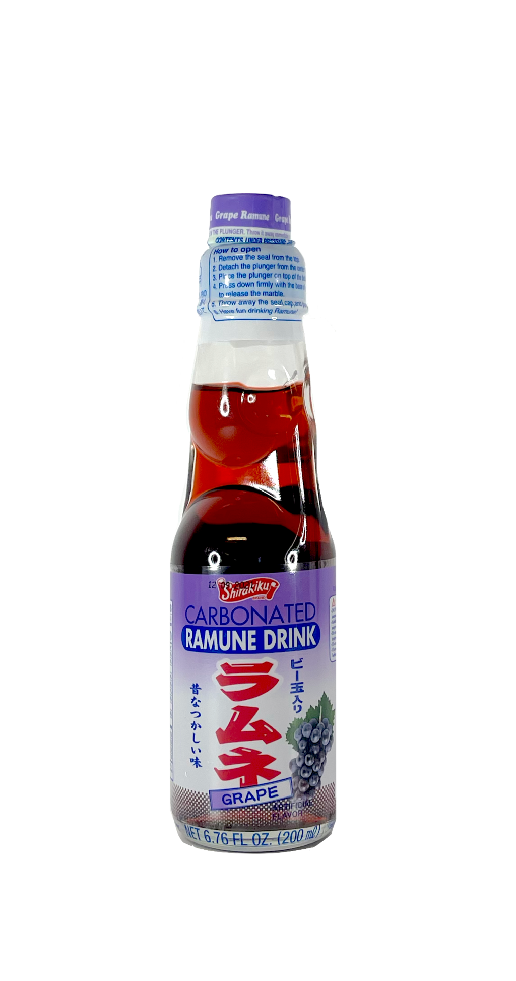 Ramune Dryck Grape 200ml Shirakiku Japan