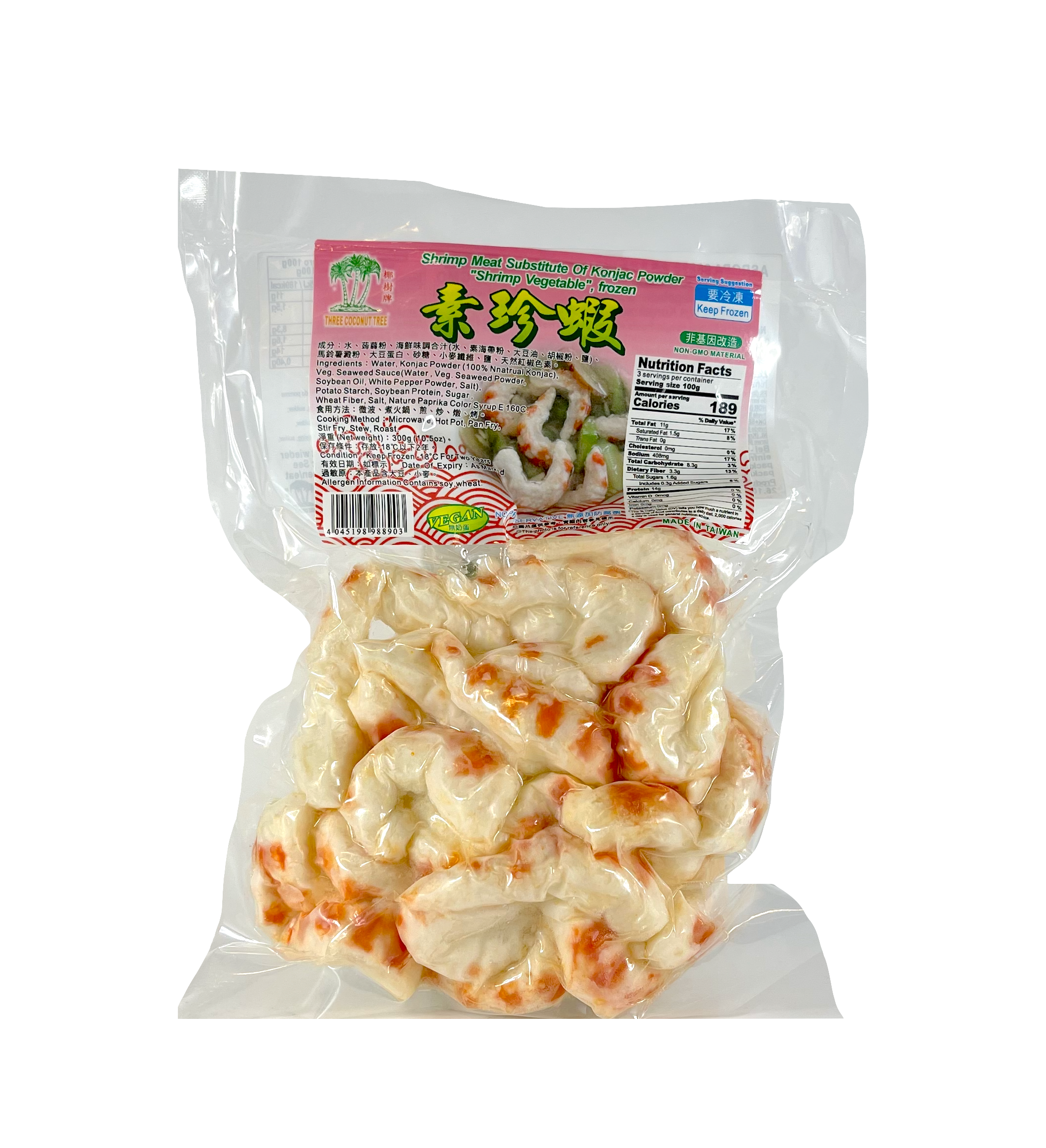 Räkor Vegetabiliska Frysta 300g TCT Taiwan