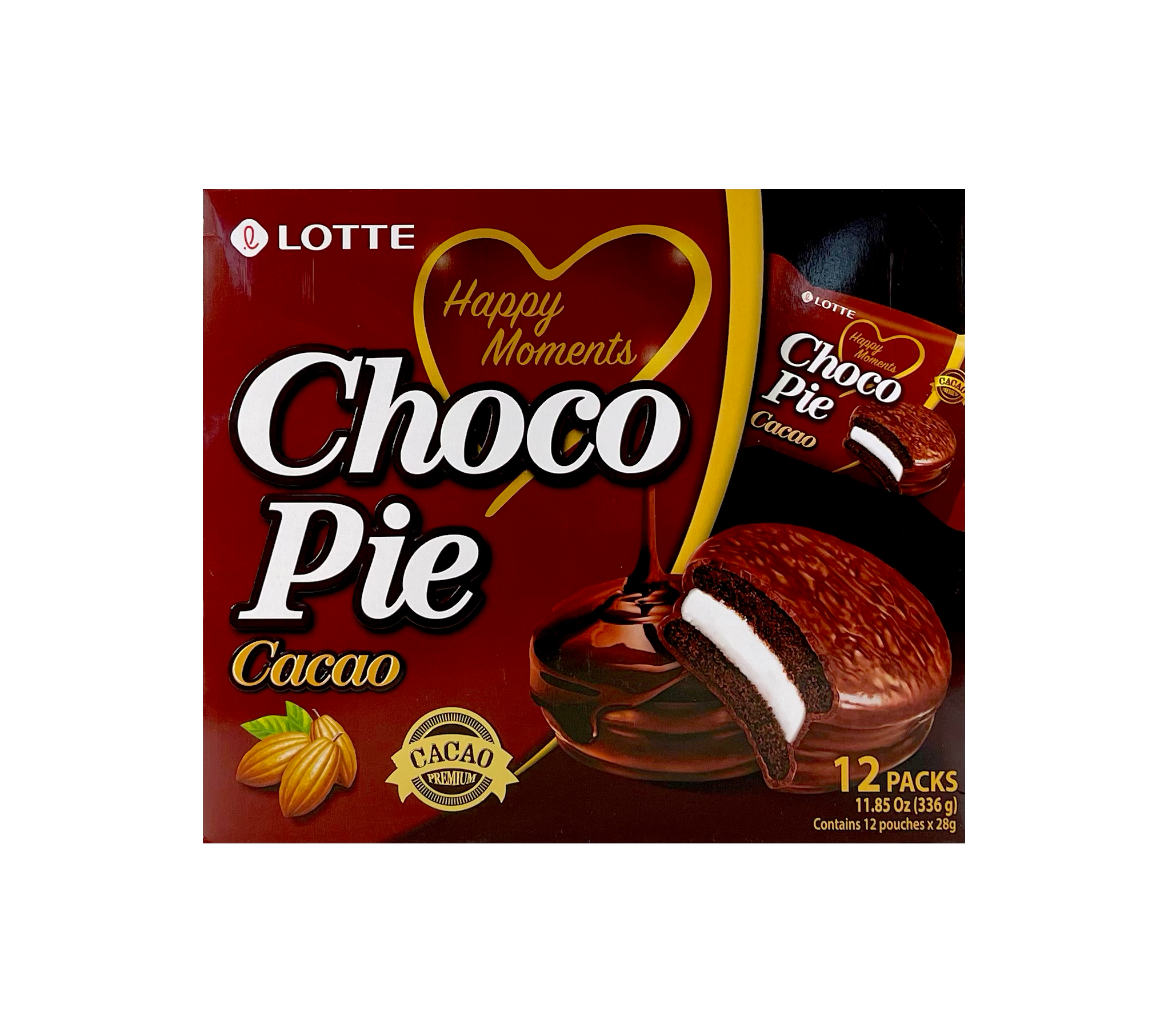 Cake/Pie with Cacao Flavour 336g Lotte Korean
