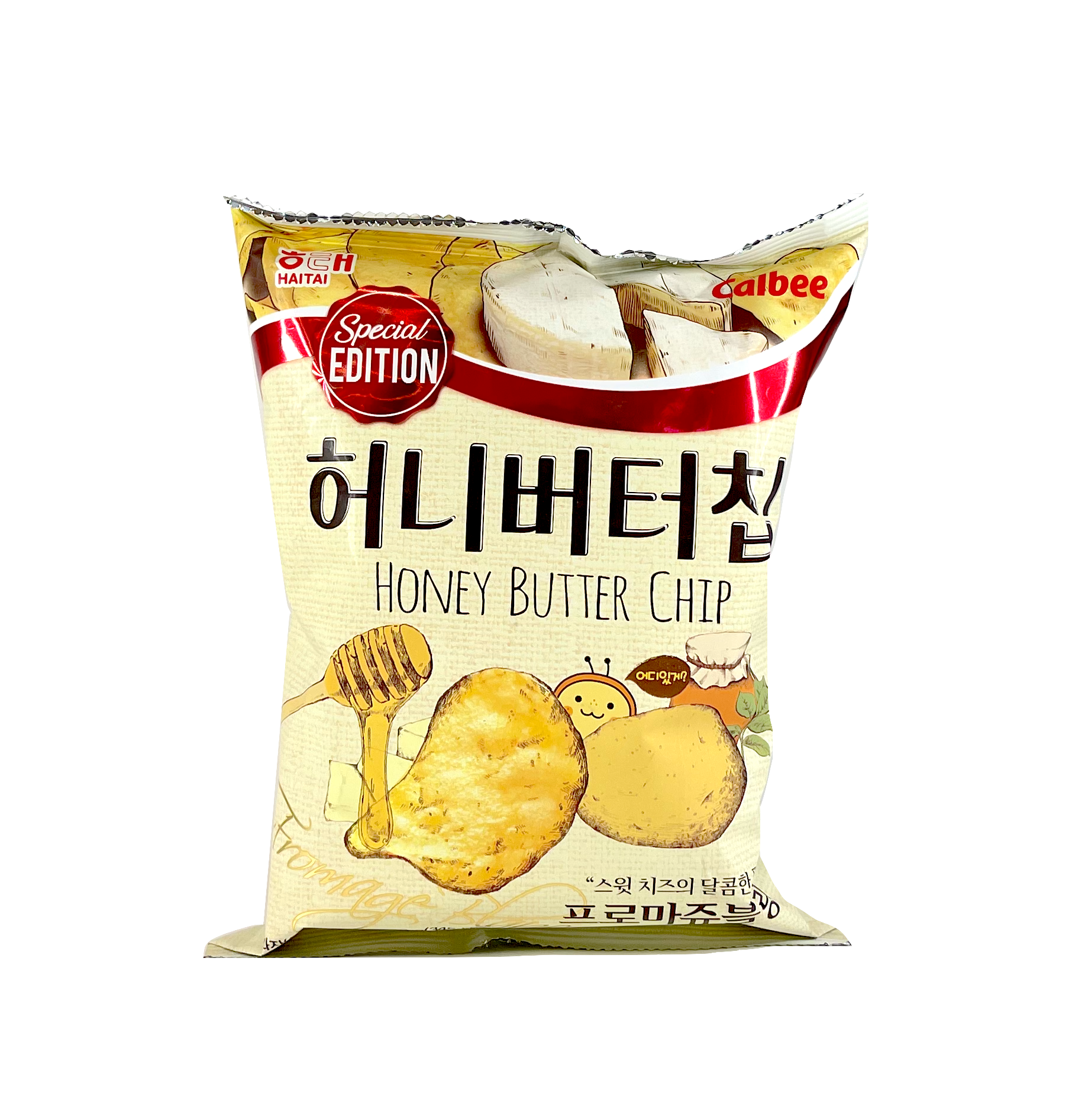 Bäst Före: 2023.02.09 Potatis Chips Honung/Smör/Ost 60g Calbee Korean