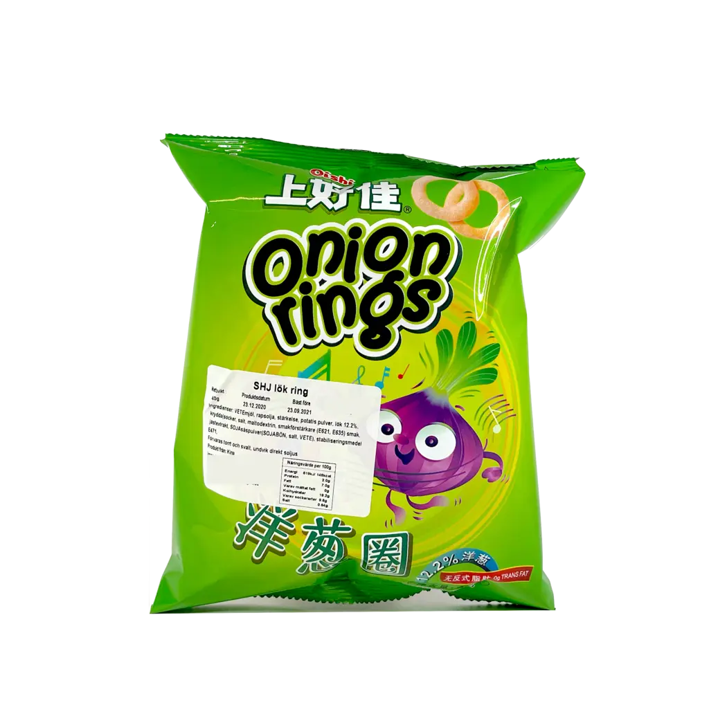 Snacks Löksringar 40g Oishi Kina