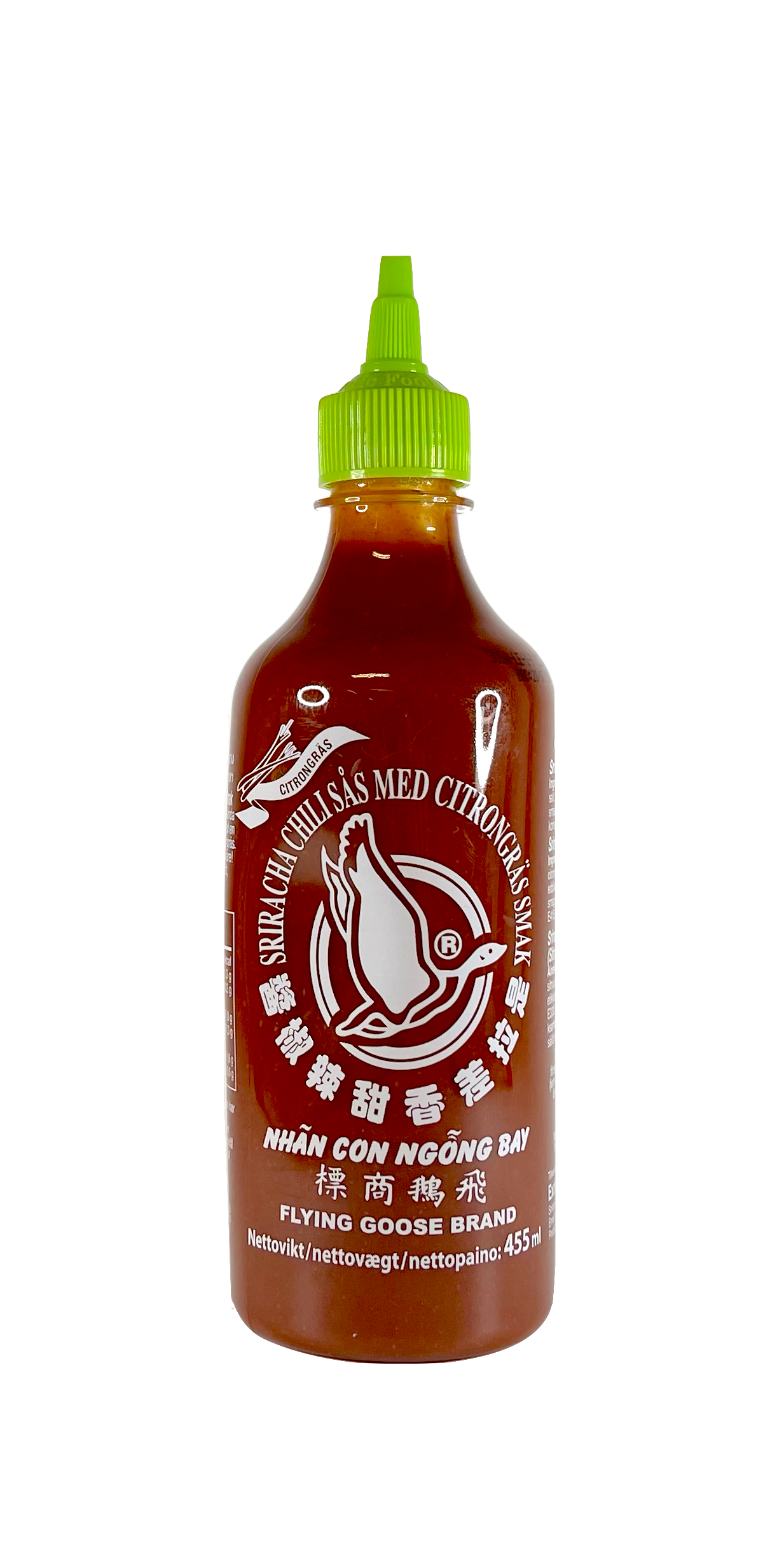 Sriracha Chili Sås Med Citrongräs Smak 455ml Flying Goose Thailand