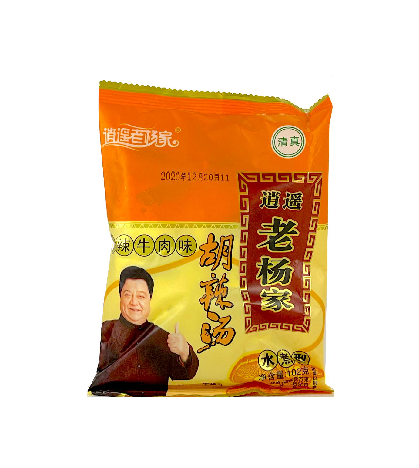 Snabbsoppa Spicy Beef Smak 102g Hu La Tang La Niu Lao Yang Jia Kina