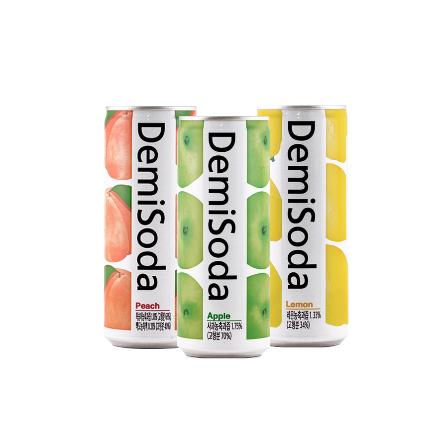Dryck Demisoda Persika/Äpple/Citron 250mlx3st/Förp Korea