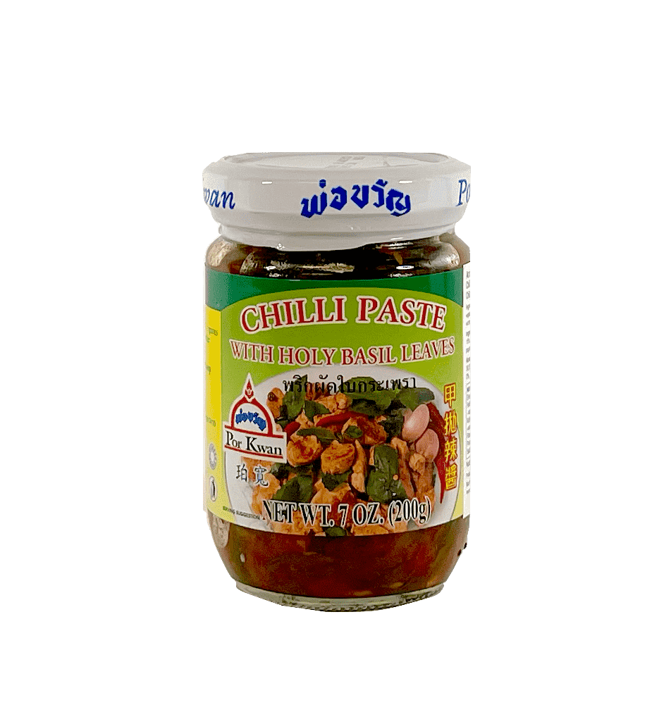 Chili Pasta With Strong Basil Flavour 200g Por Kwan Thailand