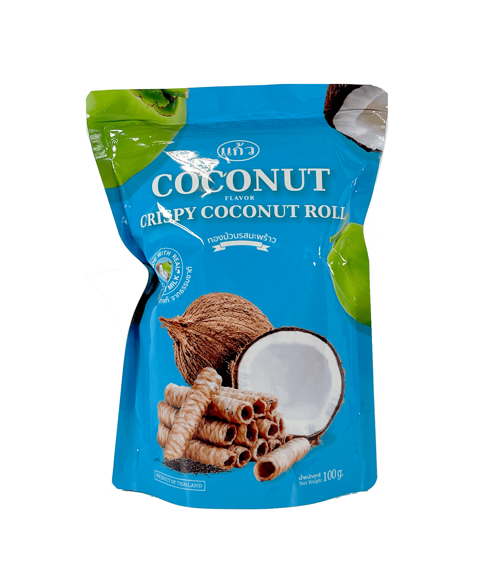 Crispy Rolls With Coconut Flavor 100g Kaew Thailand