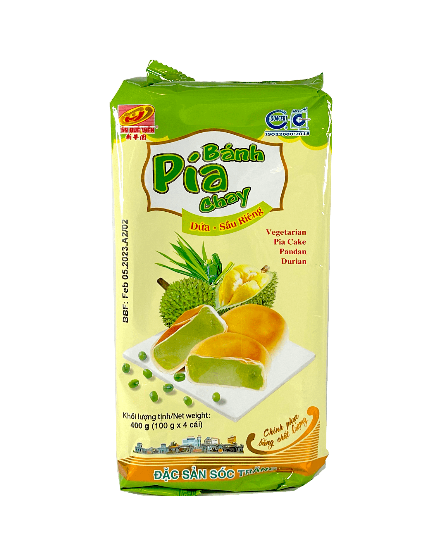 Cake Pandan/Durian Frozen 400g - TÁN HUÊ VIÊN Vietnam