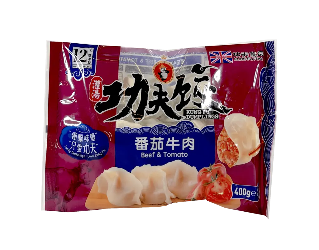 Dumpling With Beef/Tomato Filling Frozen 400g Kung Fu UK