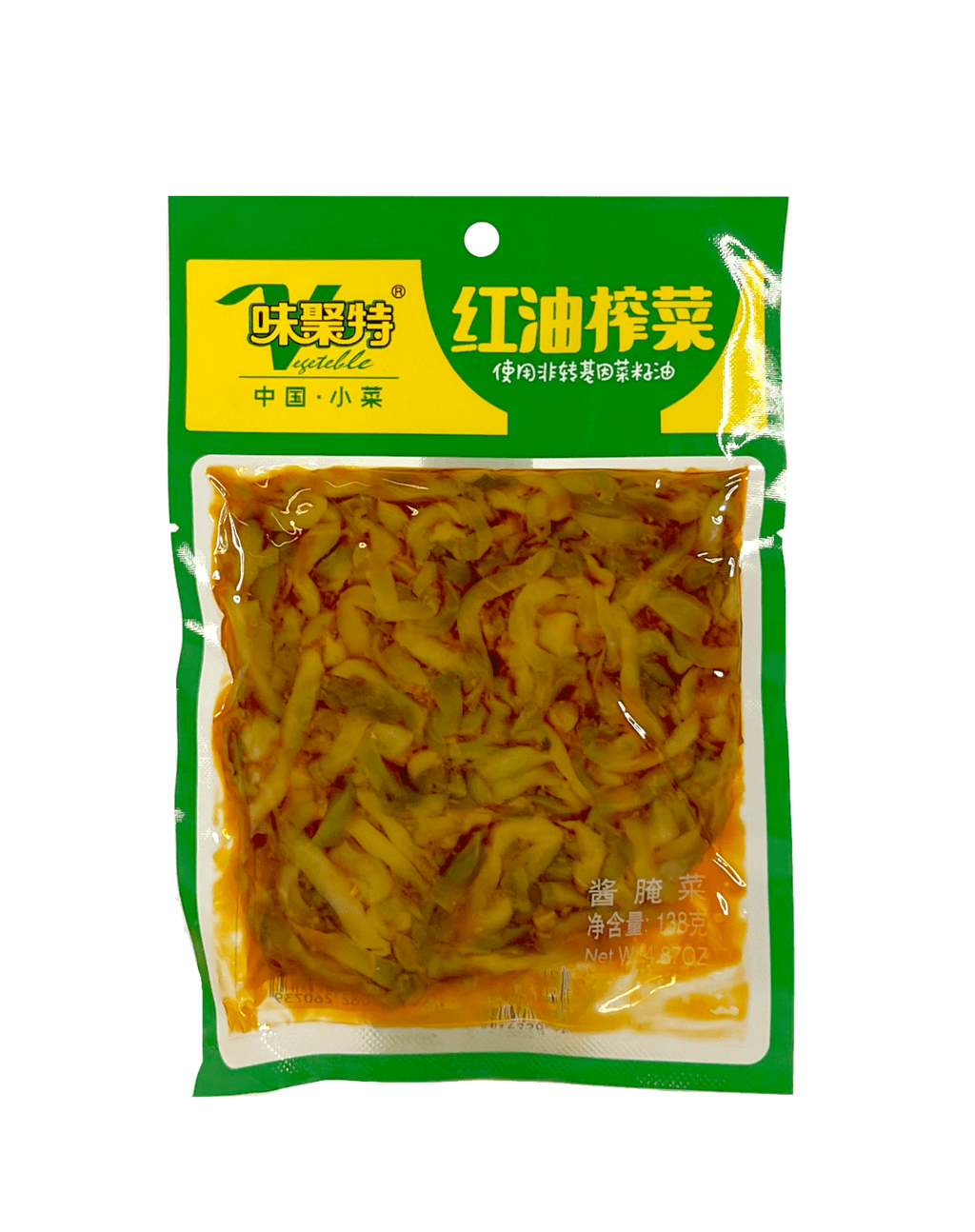 Inlagd Grönsaker Strimla Med Chiliolja 138g HYZC Wei Ju Te Kina