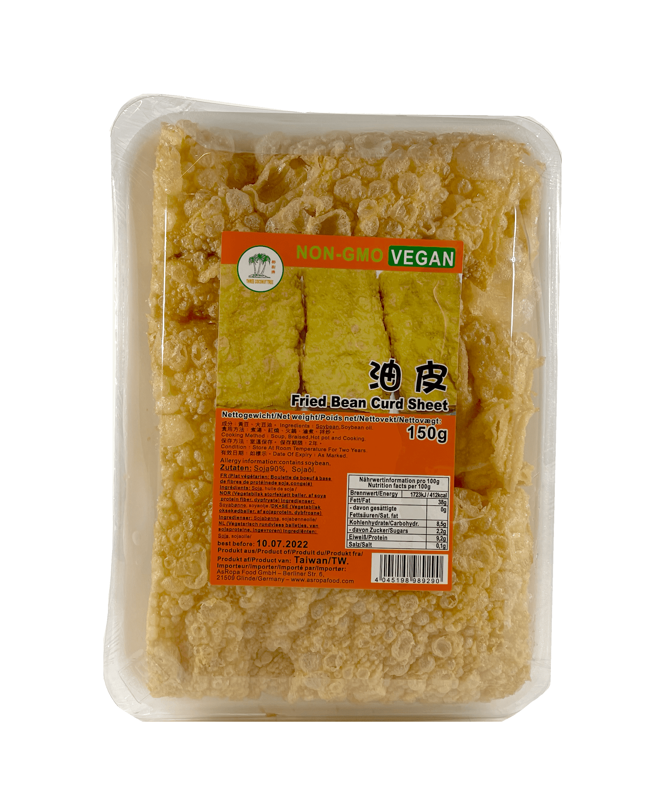Friterade Bean Curd Sheet 150g TCT Taiwan