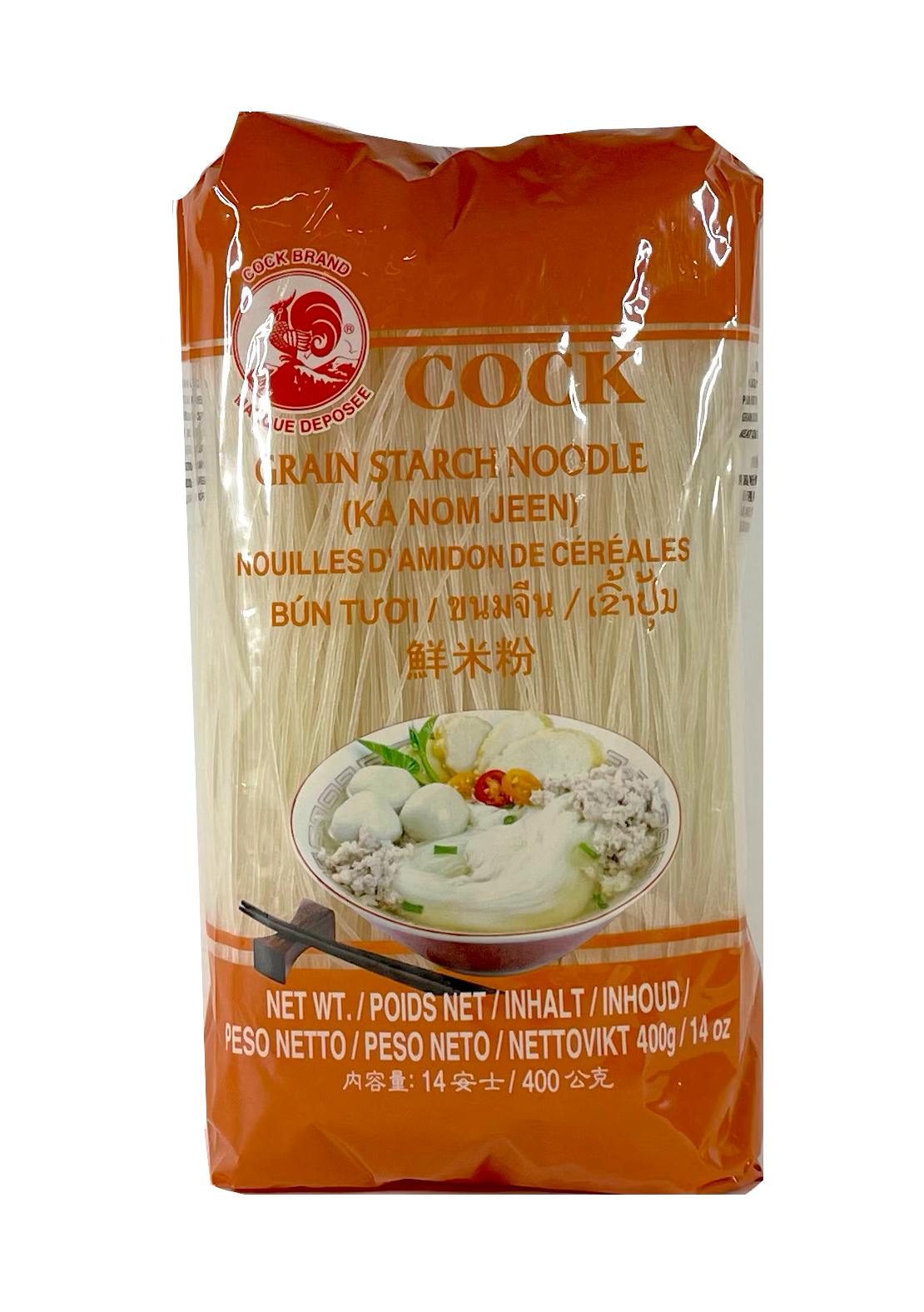 Nudlar Grain Strarch Ka Nom Jeen 400g Xian Mi Fen Cock Brand