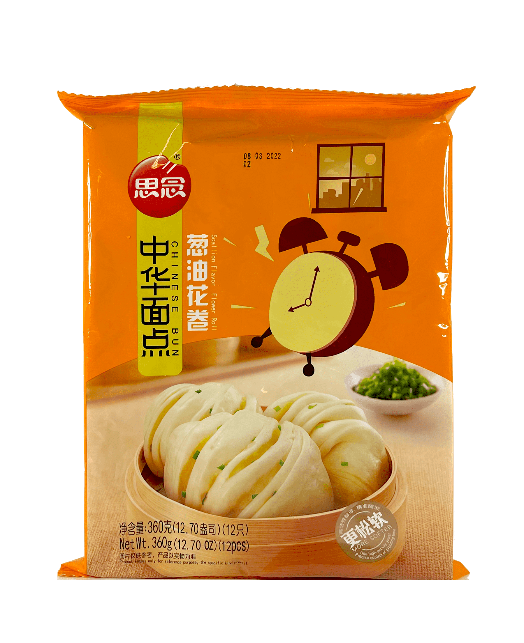 冷冻葱油花卷 360g 思念 中国