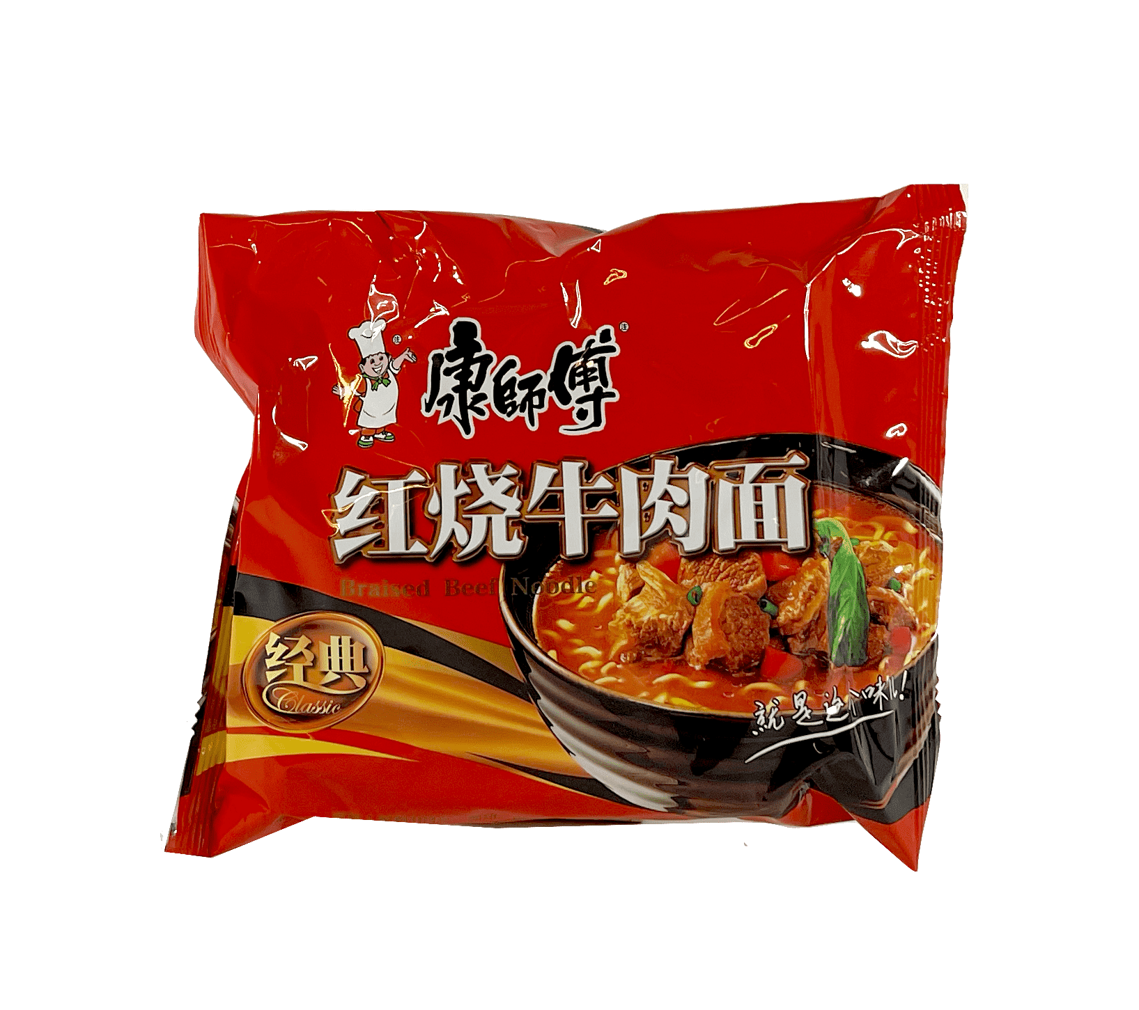 Snabbnudlar Röd Baräserad Biff Smak 105g KSF Kina