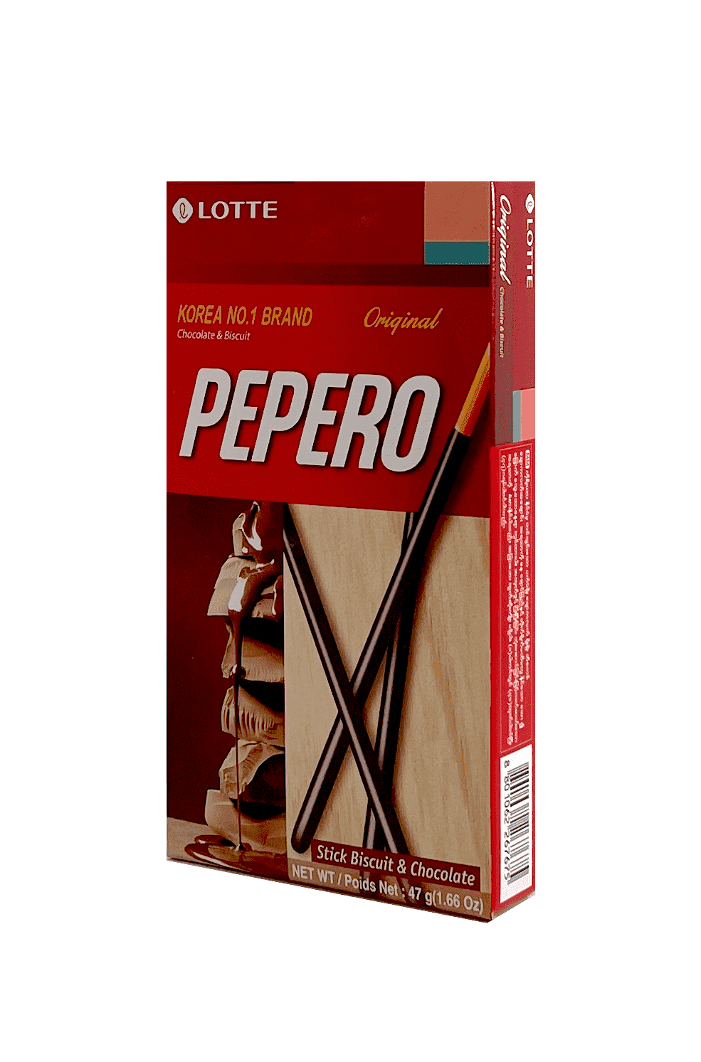 Pepero 巧克力饼干棒 47g Lotte 韩国