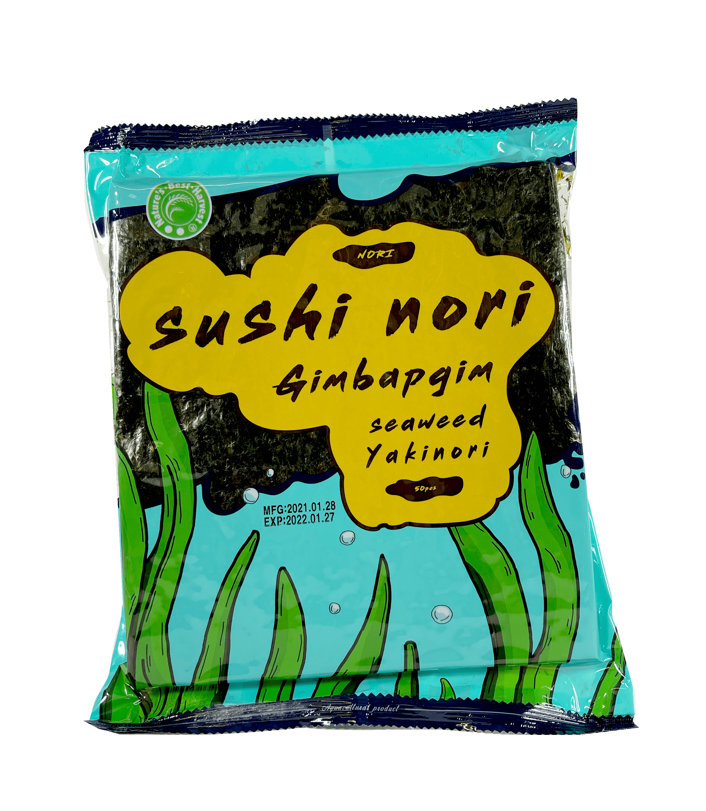 Noriblad För Sushi Rulle 115g (50st Blad/Påse)  NBH Korean