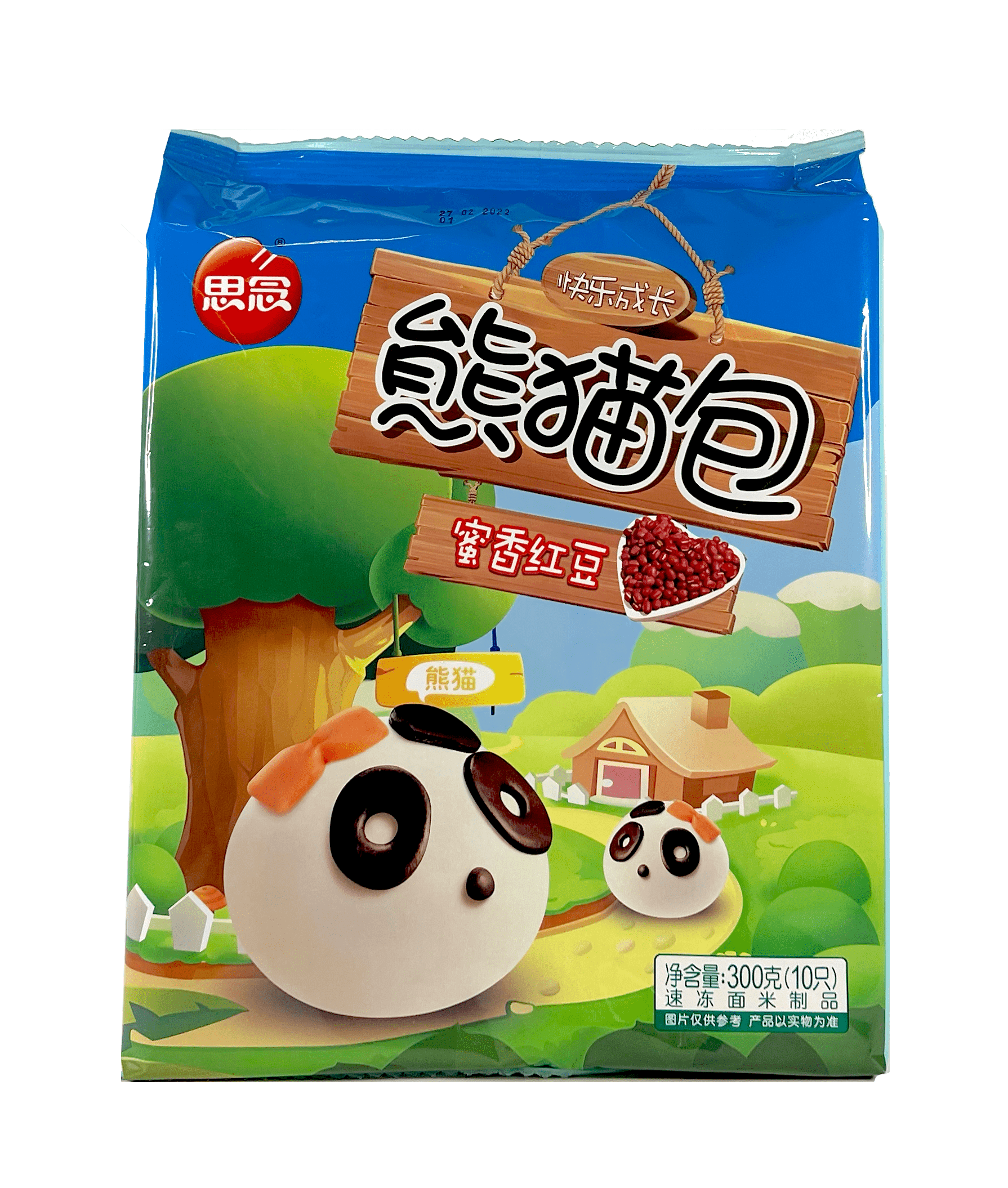 Steamed Bread Filling With Red Bean Pasta in Panda Form Frozen 300g - Synear China
