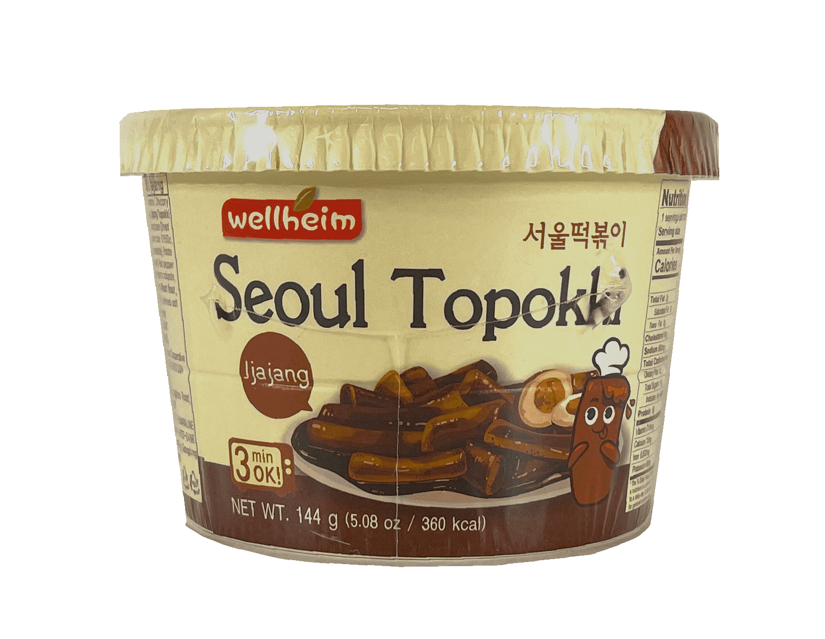 速食 年糕 Seoul Topokki Jjajang 炸酱味 144g Wellheim 韩国