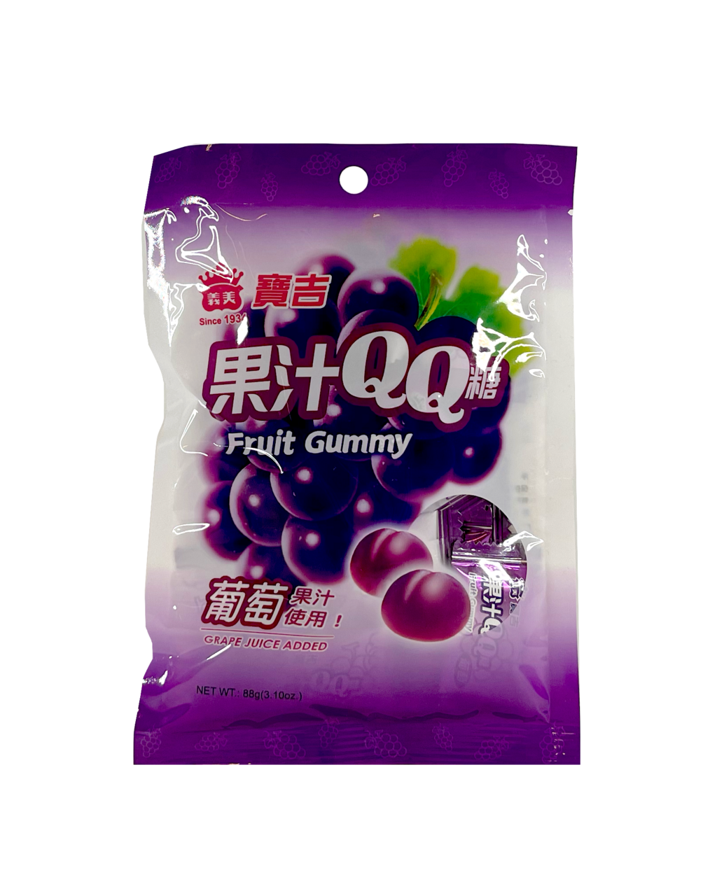 Fruit Gummy Grape 88g I Mei Taiwan