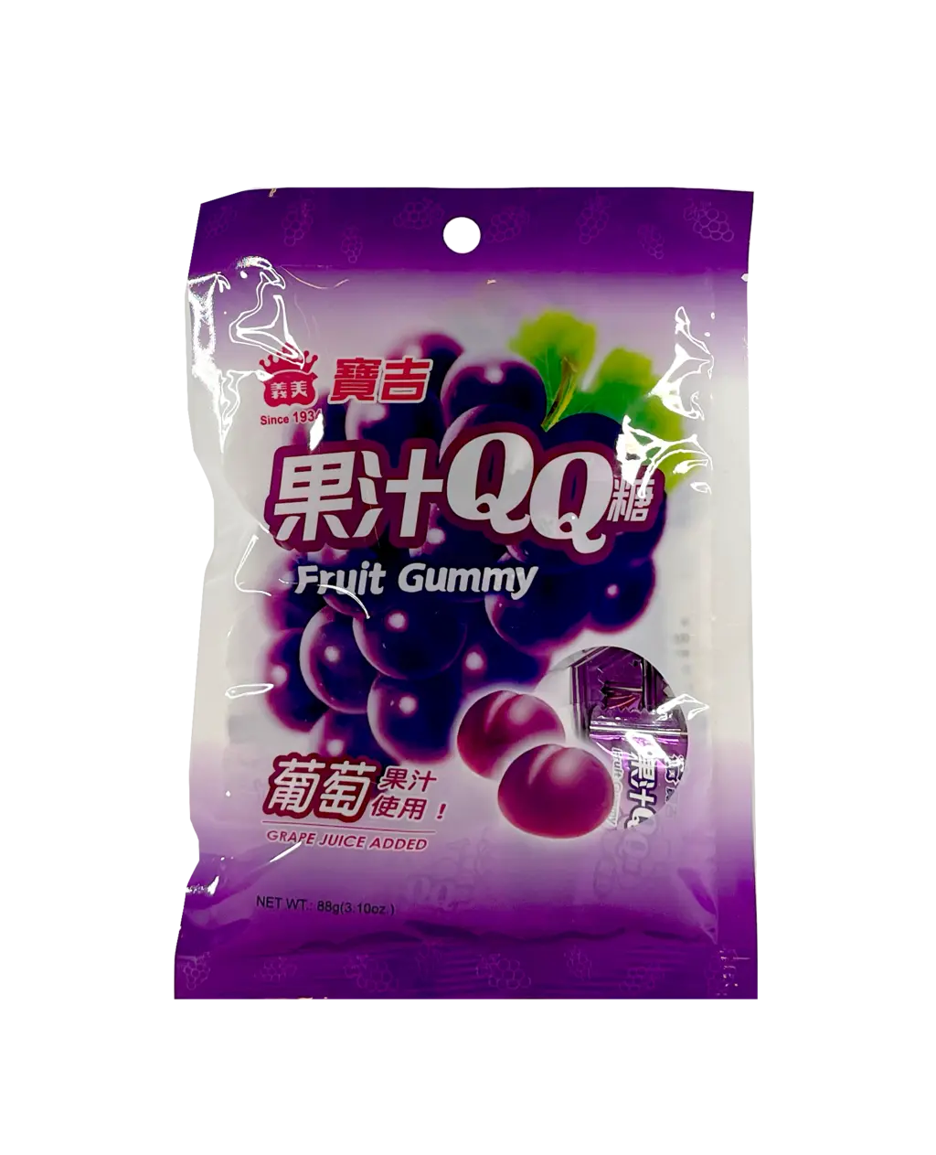 Fruit Gummy Grape 88g I Mei Taiwan